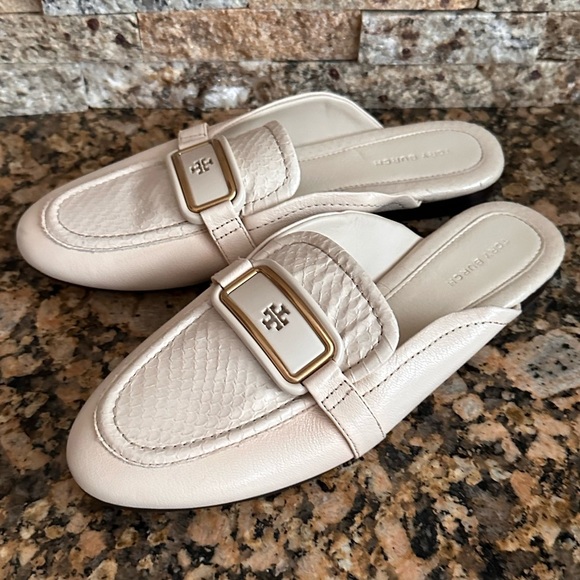 Tory Burch Georgia Backless Leather Loafers - Picture 2 of 7